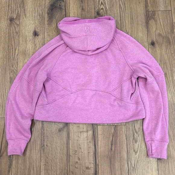 Lululemon Scuba Oversized 1/2 Zip Hoodie *Plush Sz M/L Heathered Dahlia Mauve - Picture 2 of 8